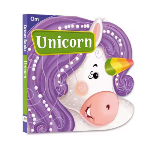 CUT OUT BOARD BOOK: ANIMALS UNICORN (gift for kids)