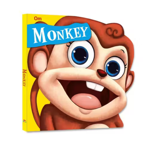 CUT OUT BOARD BOOK ANIMALS MONKEY (Gift for kids)