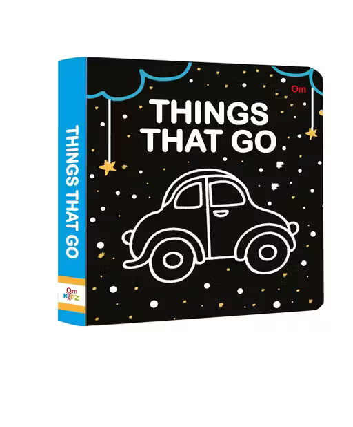 Board book Things That Go - High contrast board book for children (gift for kids)