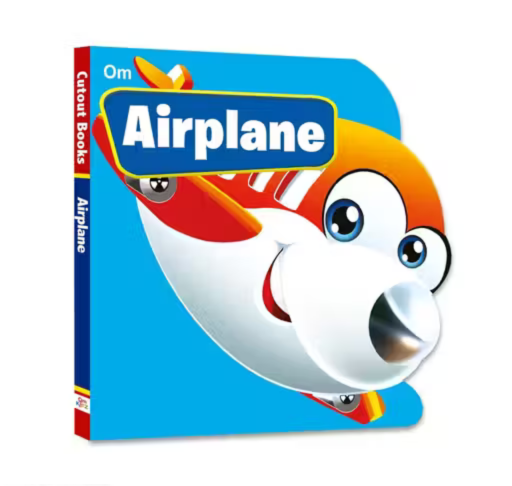 CUT OUT BOARD BOOK TRANSPORT AIRPLANE (Gift for kids)