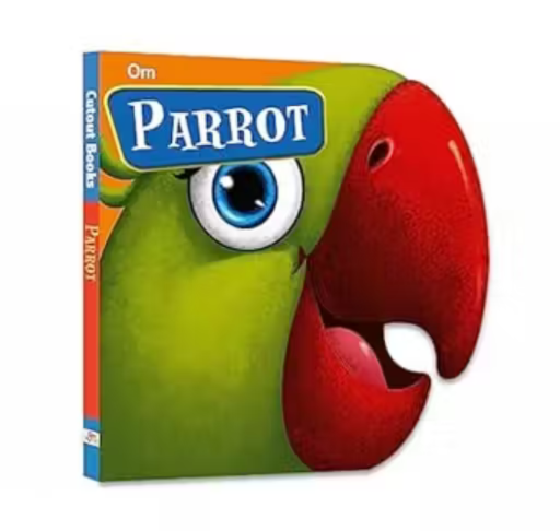 CUT OUT BOARD BOOK ANIMALS PARROT (Gift for kids)