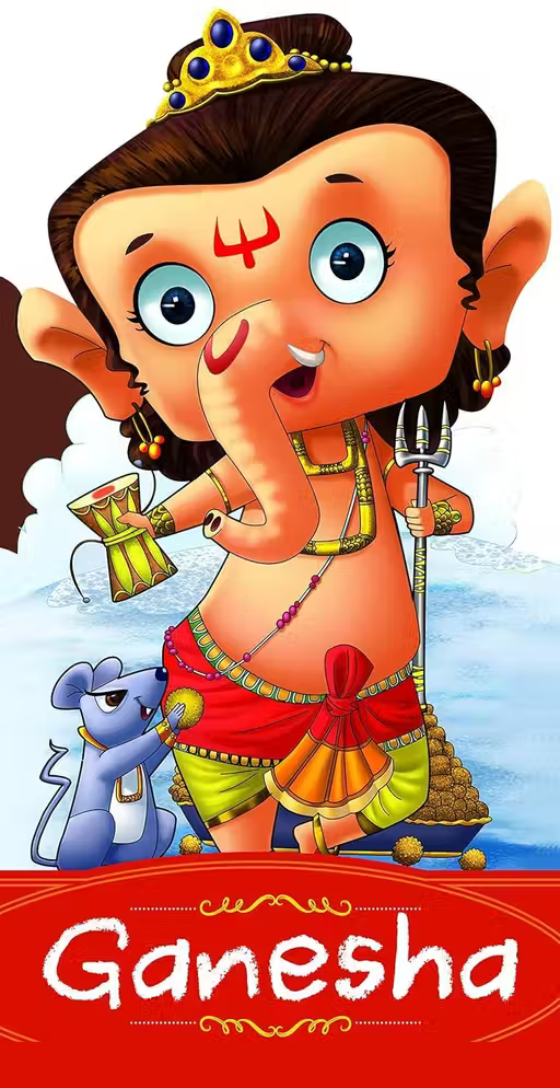 CUT OUT STORY BOOK GANESHA ( Gift for kids)
