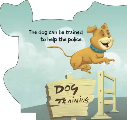 CUT OUT BOARD BOOK ANIMALS DOG ( Gift for kids)