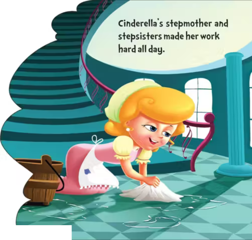CUT OUT BOARD BOOK FAIRY TALES CINDERELLA (Gift for kids)