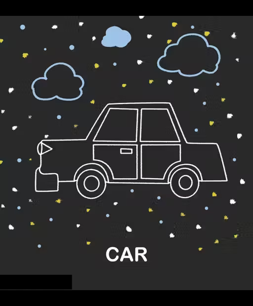 Board book Things That Go - High contrast board book for children (gift for kids)