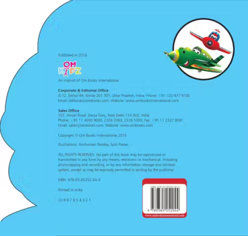 CUT OUT BOARD BOOK TRANSPORT AIRPLANE (Gift for kids)