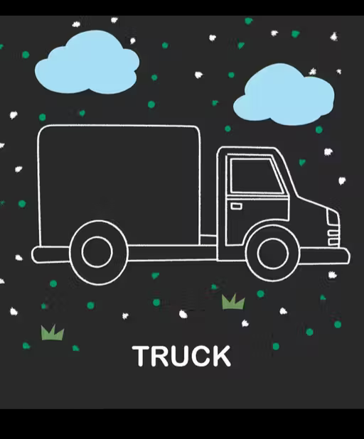 Board book Things That Go - High contrast board book for children (gift for kids)