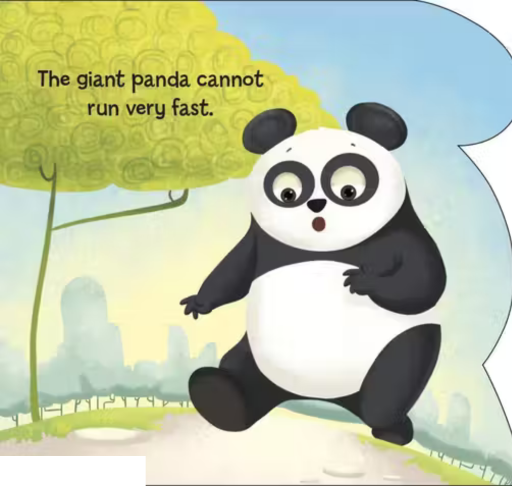 CUT OUT BOARD BOOK ANIMALS PANDA ( Gift for kids)