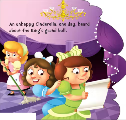 CUT OUT BOARD BOOK FAIRY TALES CINDERELLA (Gift for kids)