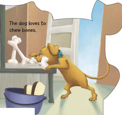 CUT OUT BOARD BOOK ANIMALS DOG ( Gift for kids)