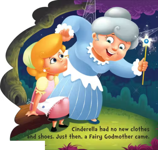CUT OUT BOARD BOOK FAIRY TALES CINDERELLA (Gift for kids)