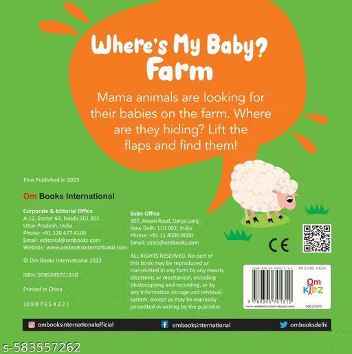 WHERES MY BABY? FARM -Flap and Find Book