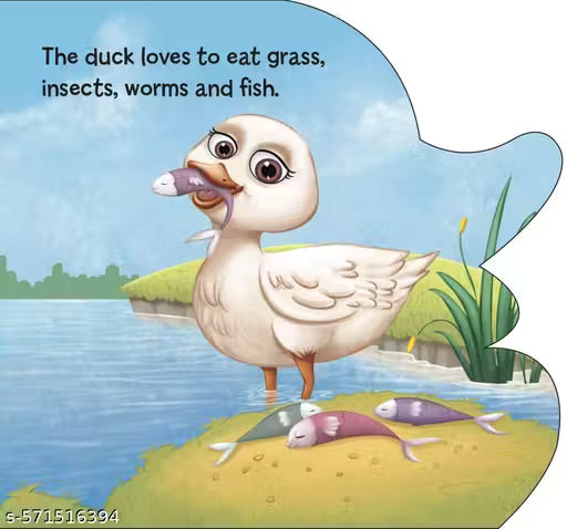 CUT OUT BOARD BOOK ANIMALS DUCK (GIFT FOR KIDS)