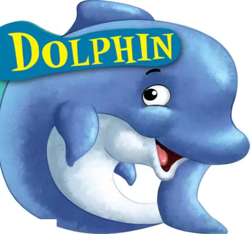 CUT OUT BOARD BOOK ANIMALS DOLPHIN (Gift for kids)
