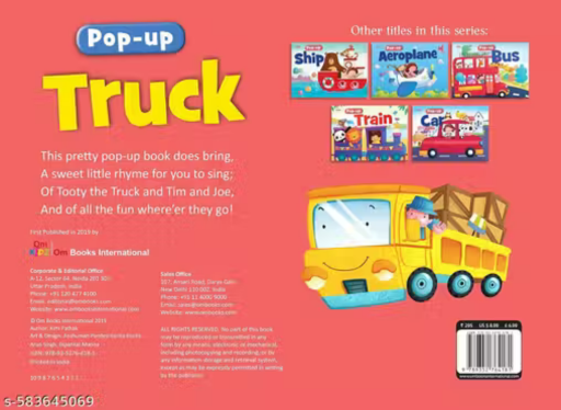 POPUP TRUCK -Pop-up Truck ( Illustrated pop up book for kids) (Pop-up Books Transport)
