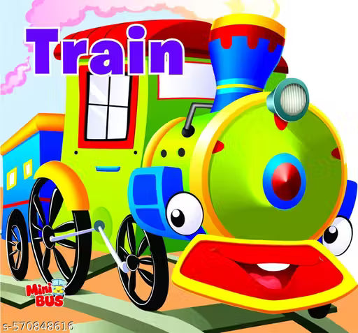CUT OUT BOARD BOOK TRANSPORT TRAIN (Gifts for kids)