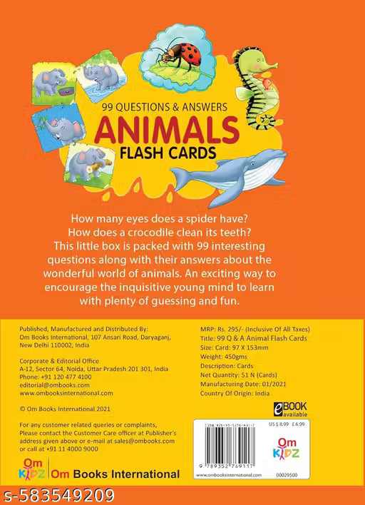 99 QUESTIONS AND ANSWERS ANIMALS FLASH CARDS