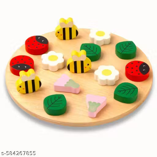 Wooden Bug Catching & Sorting Toy for Kids | Montessori Fine Motor Skills Game | Safe Toddler Learning Toy Age 2+ | Fun Matching Activity