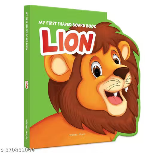 CUT OUT BOARD BOOK ANIMALS LION (Gift for Kids)