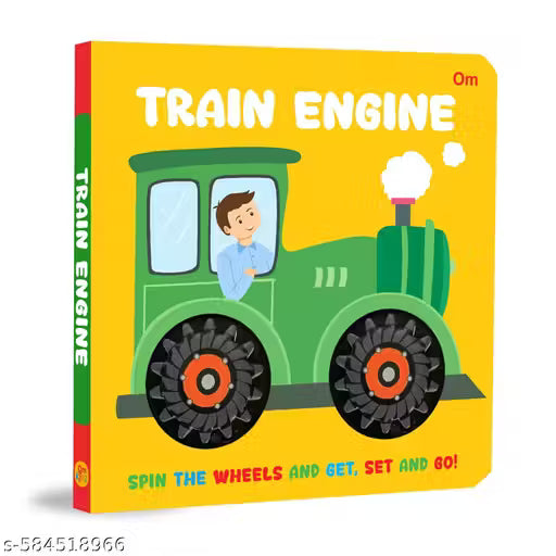 Board Book: Train Engine Wheel Book - Wheel books for kids - Board Book for Children Age 1-3 Years