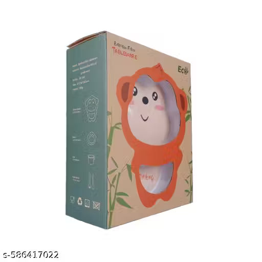 Mischievous Monkey Bamboo Kids Dinner /Feeding Set of 5
