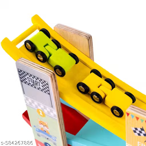 Multilevel Ramp Race Track Set with 4 Mini Cars for Kids | Montessori Motor Skill Development Toy | Gift for 2+ Year Old Boys & Girls