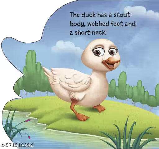 CUT OUT BOARD BOOK ANIMALS DUCK (GIFT FOR KIDS)