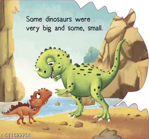CUT OUT BOARD BOOK ANIMALS DINOSAUR (Gift for kids)