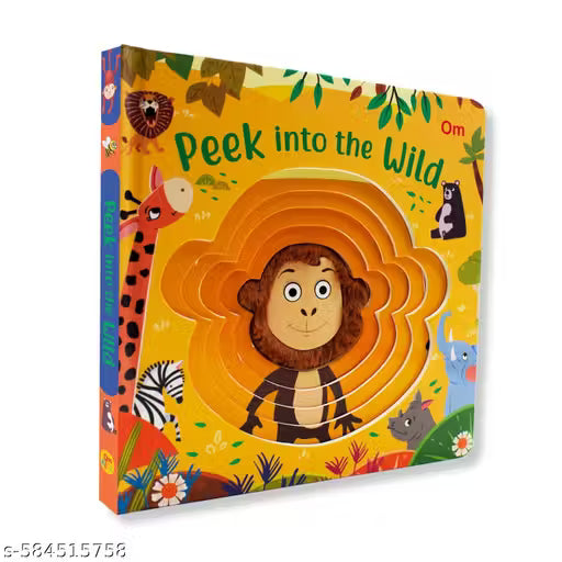 Board book: Peek into the Wild - Illustrated rhymes for kids - Board Book for Children Age 1-3 Years