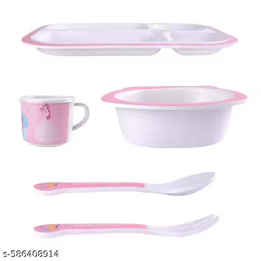 Pretty Princess Bamboo Kids Dinner /Feeding Set of 5
