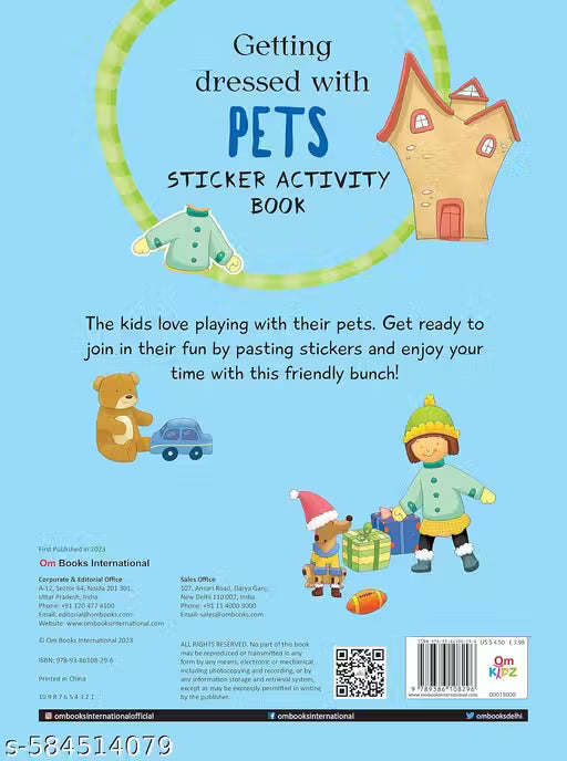 Activity book Getting Dressed with Pets Sticker Activity Book - Fun Activities for Kids