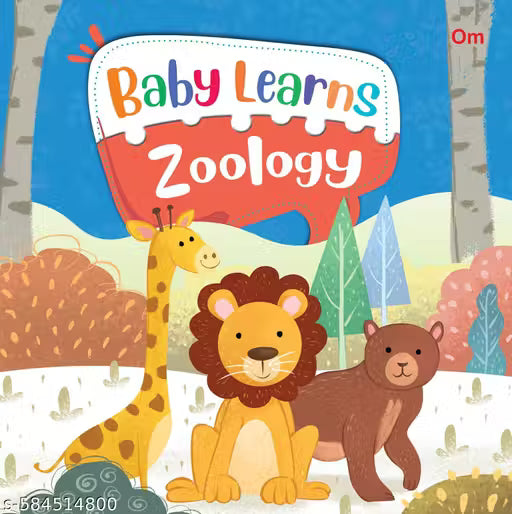 Board Book: Baby Learns Zoology - Baby Learns books for kids - Board Book for Children Age 3-5 Years - Early learning board books