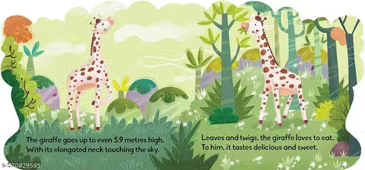 CUT OUT BOARD BOOK GIRAFFE (Gift for kids)