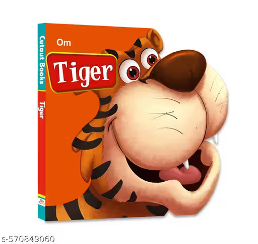 CUT OUT BOARD BOOK ANIMALS TIGER (Gift for kids)