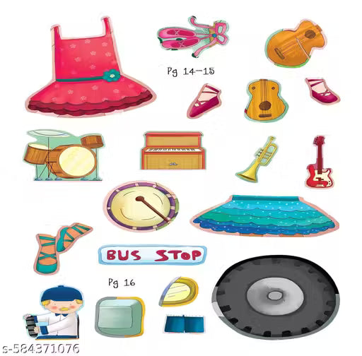 Activity book Getting Dressed for School Sticker Activity Book - Fun Activities for Kids