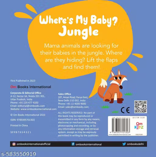 WHERES MY BABY? JUNGLE -Flap and Find Book