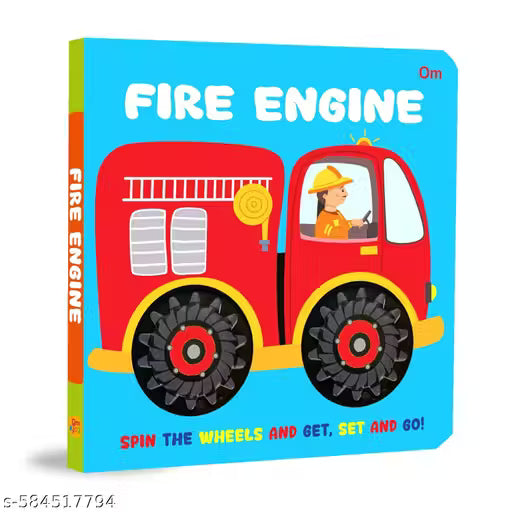 Board Book: Fire Engine Wheel Book - Wheel books for kids - Board Book for Children Age 1-3 Years