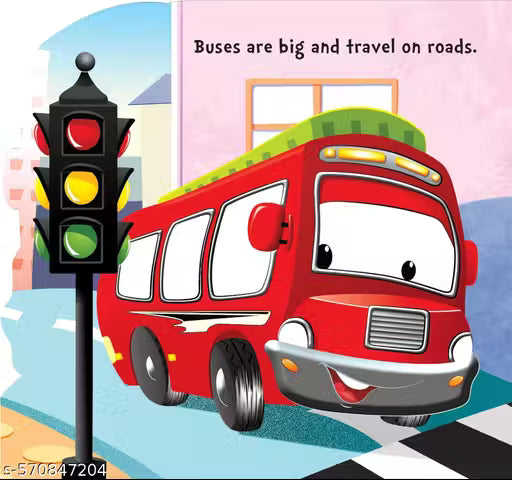 CUT OUT BOARD BOOK TRANSPORT BUS (Gift for kids)