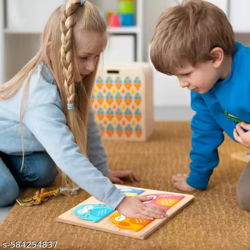 Wooden Owl Faces Mix & Match Puzzle Toy for Kids | Fun Educational Matching Game | Fine Motor & Cognitive Skills Development |