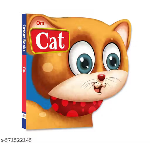 CUT OUT BOARD BOOK ANIMALS CAT (Gift for kids)