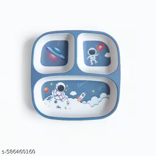 Astronaut’s Space Party Bamboo Kids Sectional Plate