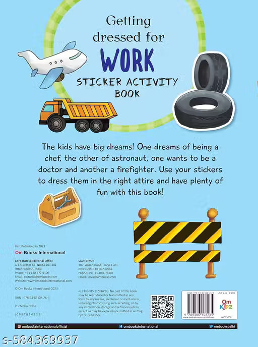 Activity book Getting Dressed for Work Sticker Activity Book - Fun Activities for Kids