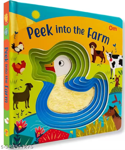 Board book: Peek into the Farm - Illustrated rhymes for kids - Board Book for Children Age 1-3 Years