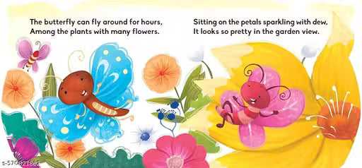 CUT OUT BOARD BOOK BIRDS BUTTERFLY (Gift for kids)