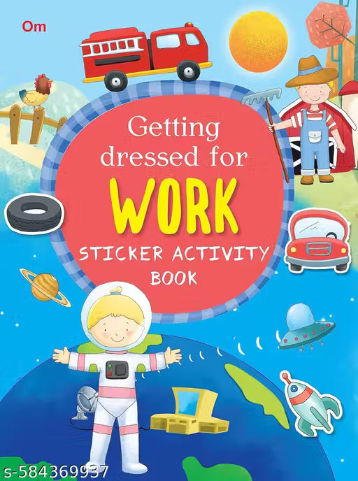 Activity book Getting Dressed for Work Sticker Activity Book - Fun Activities for Kids