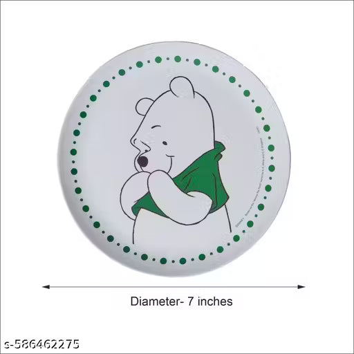 Winnie - The- Poooh Kids Plate- Set of 6- Green