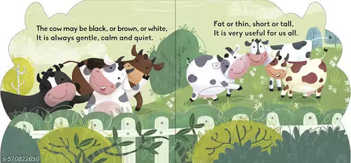 CUT OUT BOARD BOOK COW (Gift for kids)