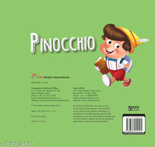 CUT OUT BOARD BOOK FAIRY TALES PINOCCHIO ( Gift for kids)