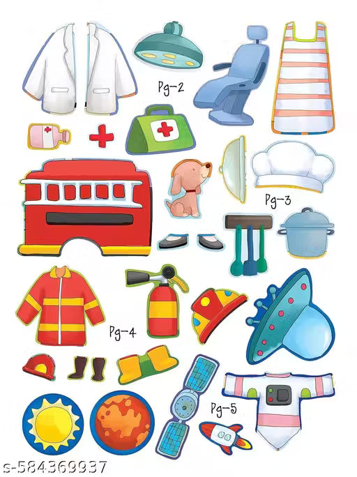 Activity book Getting Dressed for Work Sticker Activity Book - Fun Activities for Kids