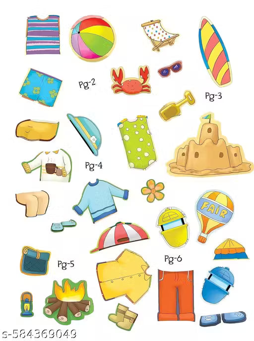 Activity book Getting Dressed for Holiday Sticker Activity Book - Fun Activities for Kids